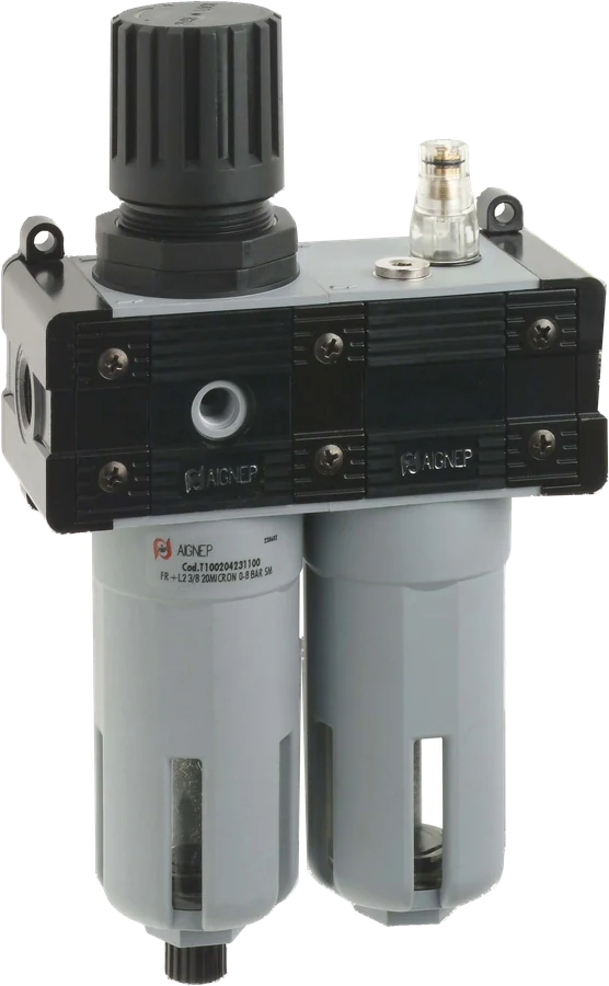 Unidad FRL AIGNEP T100 · Filtro regulador + lubricador