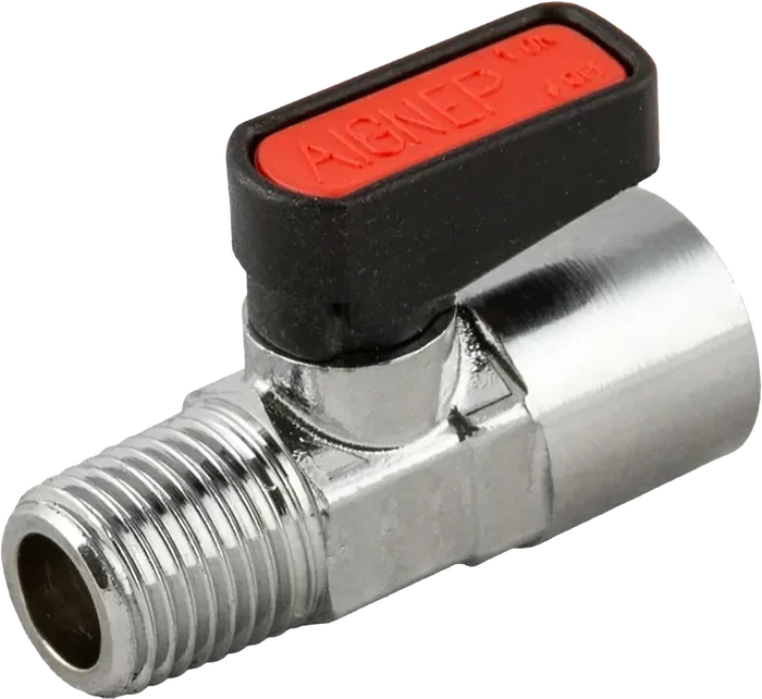 Válvula de esfera GHILUX AIGNEP 6310 · Macho cónico R ISO 7 – hembra RP ISO 7