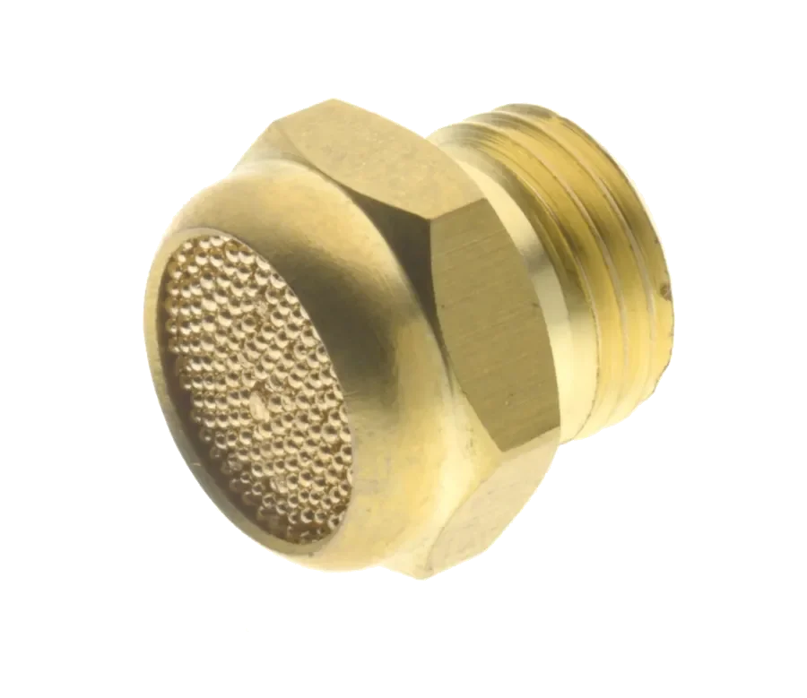 Silenciador neumático AIGNEP 7010 · Silenciador tipo tapón con hexágono